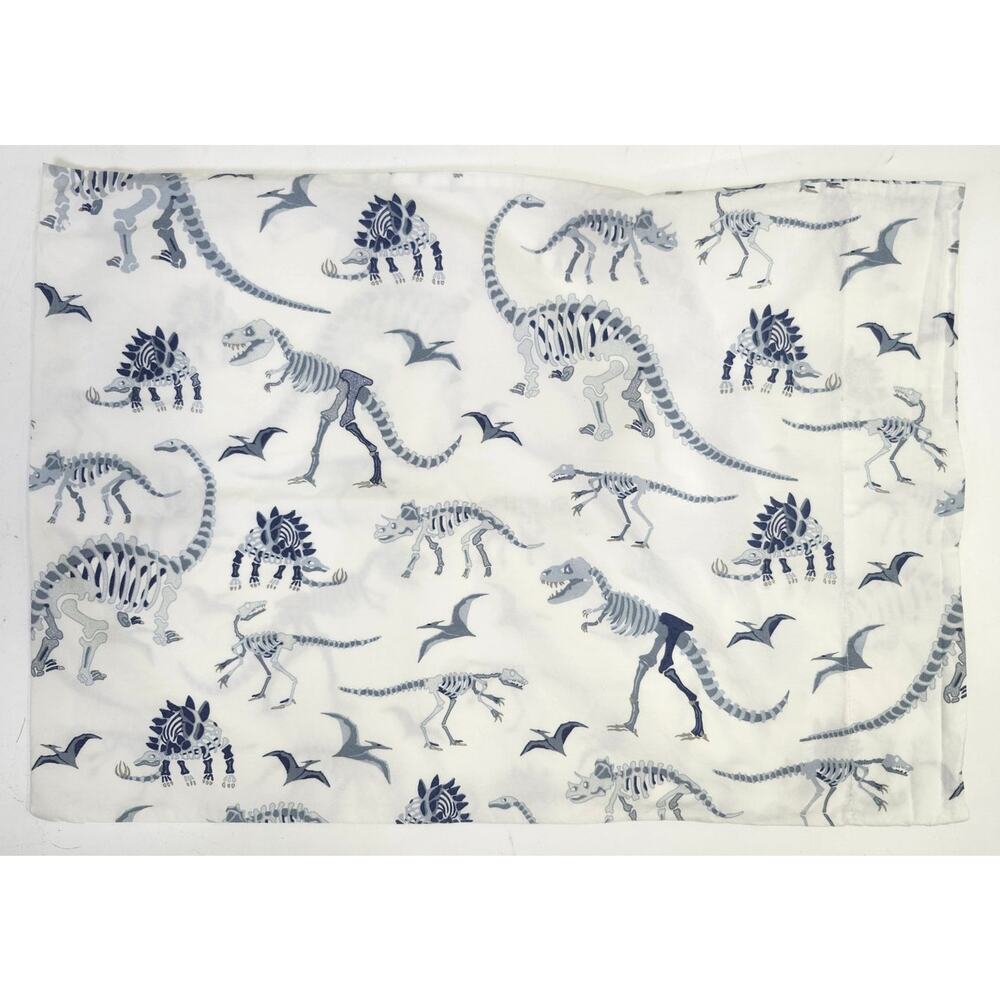 Pottery Barn Kids Dinosaur Bones Glow In The Dark Toddler Pillow Case 16" x 24"